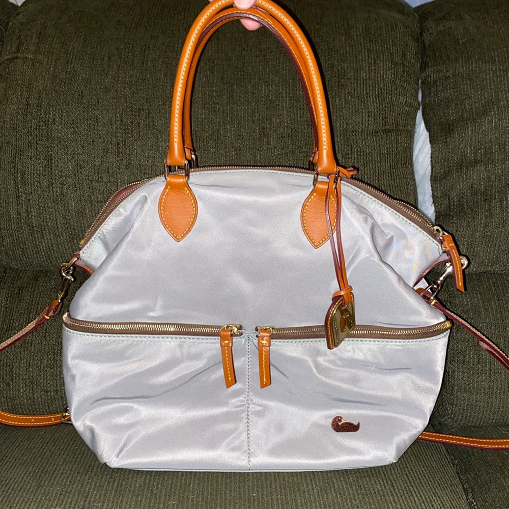 Dooney and Bourke Nylon Satchel in grey